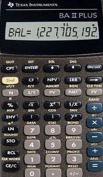 Texas Instruments Advanced Financial Calculator BA II Plus