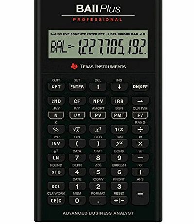 Texas Instruments Professional Financial Calculator BA II Plus Pro