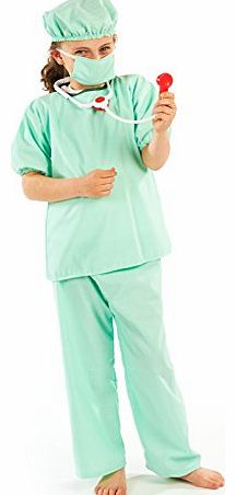 Surgeon Green Trousers Childrens Kids Fancy Dress Dressing Up Play Costumes 5-8