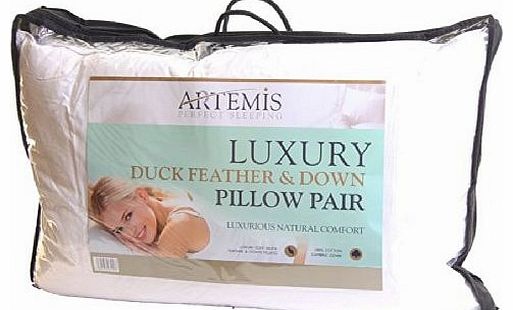 Textiles Direct Luxury Duck Feather Pillow Pair