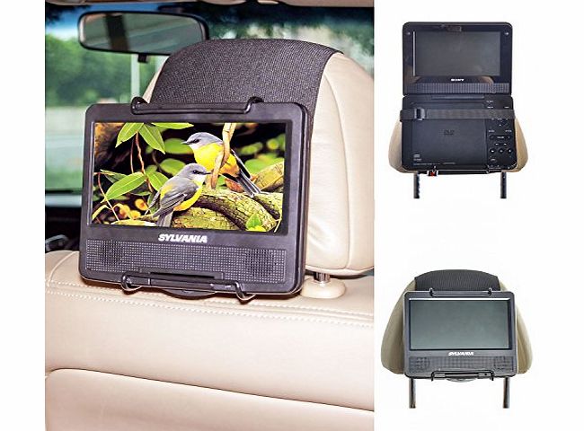 TFY Universal Car Headrest Mount Holder for Portable DVD Player