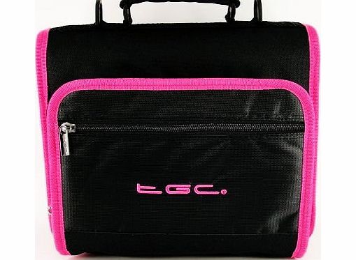 Jet Black & Hot Pink Shoulder Case Bag for the Philips PD7006P/05 18 cm/7`` LCD Portable DVD Player