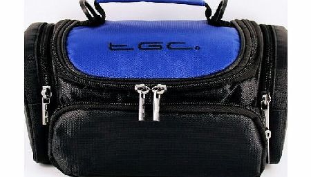 New TGC � Dreamy Blue amp; Black Deluxe Shoulder Carry Case Bag for the Sony HandyCam HDR-PJ780VE Camcorder amp; Accessories - Cables - Charger - Batteries - Memory Card - Etc.