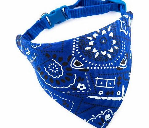 TGO Adjustable Bandanas for Dogs Puppy Pet Products Collars Scarves Pet Accessories (Small, Blue)