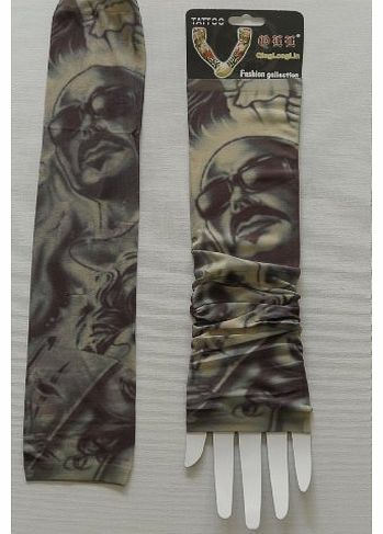 thailife Fake Tattoo Sleeves Temporary Skin Tight Body Arm Stockings(single sleeve)