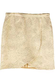 Metallic Wrap Skirt