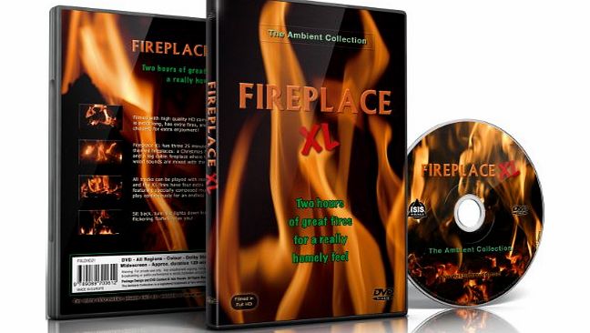 The Ambient Collection Fire DVD - Fireplace XL - Extra Long Open Hearth Fires with Burning Wood Sounds