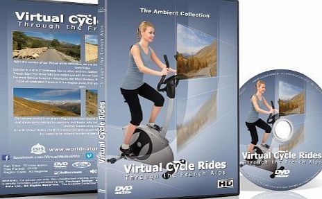 Virtual Cycle Rides - Bike Through the French Alps - for indoor cycling, treadmill and running workouts