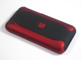 the-appleman Black and Red 2-piece hard case and vinyl screen protector package for the Apple iPhone 3G