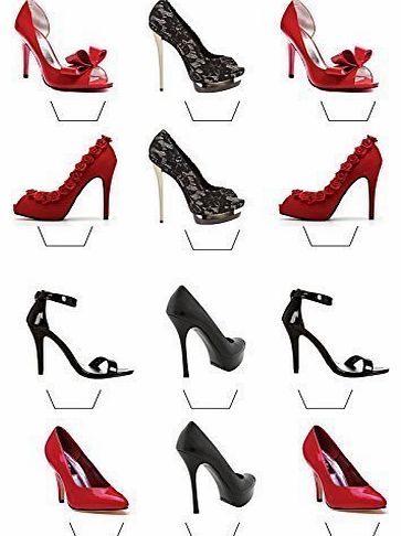 For Ladies That Love Shoes! 12 Standup Edible Premium Wafer Paper Cake Toppers Decoration 12 X 55Mm