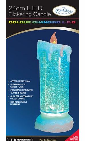 24 cm Flickering Water Candle Ornament