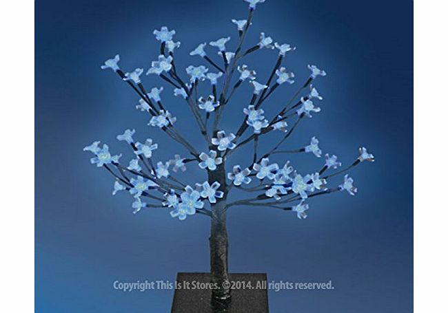 The Benross Christmas Workshop 45 cm 48 LED Blossom Tree, Blue/ White