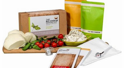 The Big Cheese Making Kit 23.5 x 15 x 7.5 cm 1-Piece Various Mozzarella and Ricotta Cheese Making Kit, Cream