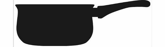 The Binary Box Chalkboard Saucepan Wall Stickers, Black