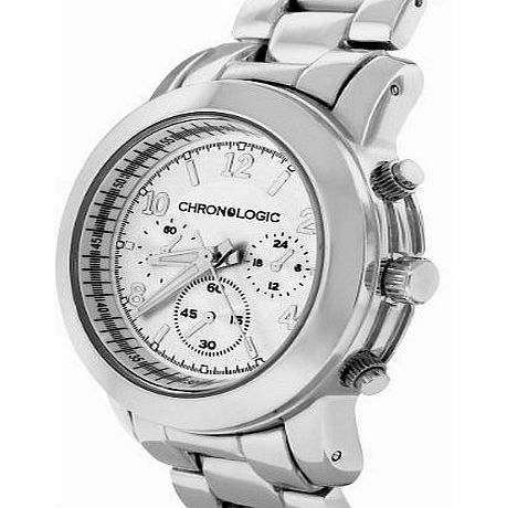 The Bling King Mens Ladies Designer Look Fashion Watch - Silver Plated - Silver   Gift Bag