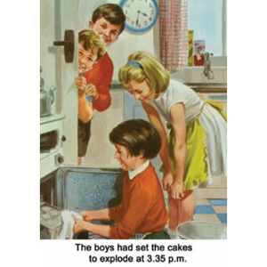 The Boys Had Set The Cakes To Explode At 3.35PM