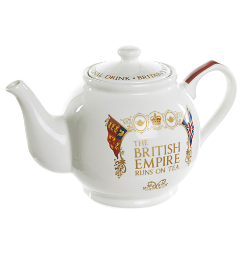 British Empire Runs On Tea Boxed Teapot