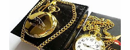 The British Gold Company 24k Gold Jaguar Pocket Watch Limited Edition in Luxury Case XJ XJS XK Luxurious car accessoriies