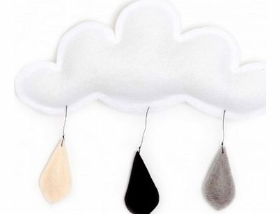 The Butter Flying Cloud mobile rain of color grey/black/cream `One
