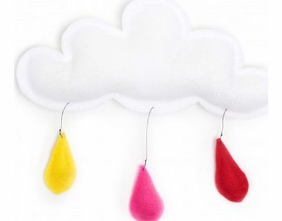 The Butter Flying Cloud mobile rain of color red/pink/yellow `One