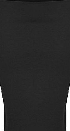 The Celebrity Fashion Womens Ladies Plain Midi Stretch Bodycon Party Skirt office Works Sizes 8-22