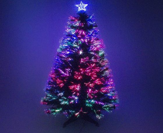 The Christmas Centre 2ft Green Artificial Fibre Optic Christmas Xmas Tree With Red Berries 60cm