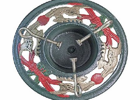 The Christmas Workshop 28 cm Round Decorative Christmas Tree Stand, Green