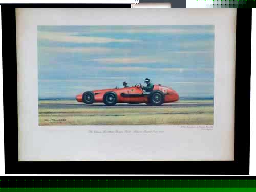 classic Hawthorn and Fangio duel and#8211; Signed and Framed
