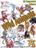 The Creative Nut Limited Assorted Pack of 50 Wild Animal Design Temporary Tattoos