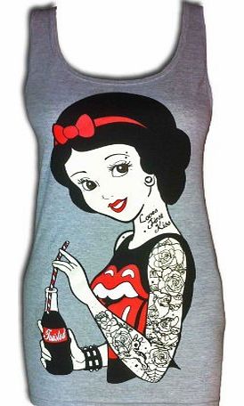 The Dead Generation Twisted Rockabilly Snow White Vest Top (XL)