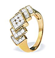 The Diamond Store.co.uk 18K Gold Princess Cut Dia Ring (1.50ct)