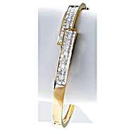 The Diamond Store.co.uk 18K Gold Princess Cut Diamond Bangle (2.33ct)