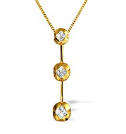 The Diamond Store.co.uk 18K Gold Princess Cut Diamond Bar Pen (0.31ct)