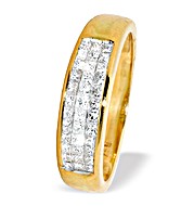 The Diamond Store.co.uk 18K Gold Princess Cut Diamond Ring (0.50ct)