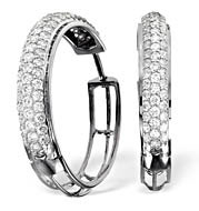 The Diamond Store.co.uk 18K WHITE GOLD DIAMOND EARRING 3.44CT