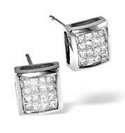 The Diamond Store.co.uk 18K White Gold Diamond Earrings 0.41CT