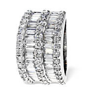 The Diamond Store.co.uk 18K WHITE GOLD DIAMOND RING 3.36CT