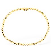 18KY Diamond Rubover Set Tennis Bracelet 1.25CT