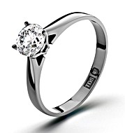 The Diamond Store.co.uk 1CT BEST VALUE Petra Solitaire Ring in 18K White Gold
