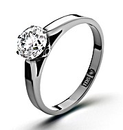The Diamond Store.co.uk 1CT BEST VALUE Solitaire Ring in 18K White Gold