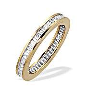 The Diamond Store.co.uk 9K Gold Baguette Diamond Eternity Ring