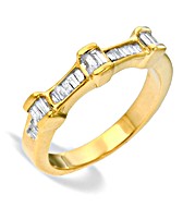 The Diamond Store.co.uk 9K Gold Diamond Baguette Ring (0.33ct)