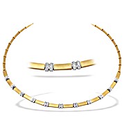 The Diamond Store.co.uk 9K Gold Diamond Box Design Necklace 0.30CT