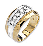 The Diamond Store.co.uk 9K Gold Diamond Channel Set Ring (0.33ct)