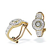 9K Gold Diamond Circle Detail Earrings (0.46ct)