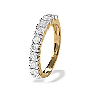 The Diamond Store.co.uk 9K Gold Diamond Claw Set Half Eternity Ring