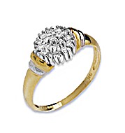 The Diamond Store.co.uk 9K Gold Diamond Cluster Rings (0.25ct)