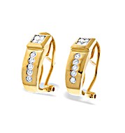 9K Gold Diamond Design Earrings (0.22ct)
