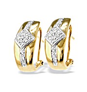 The Diamond Store.co.uk 9K Gold Diamond Design Earrings (0.25ct)