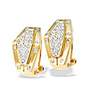 9K Gold Diamond Design Earrings (0.33ct)